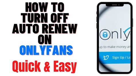 how to turn auto renew off onlyfans|How to Turn Off Auto